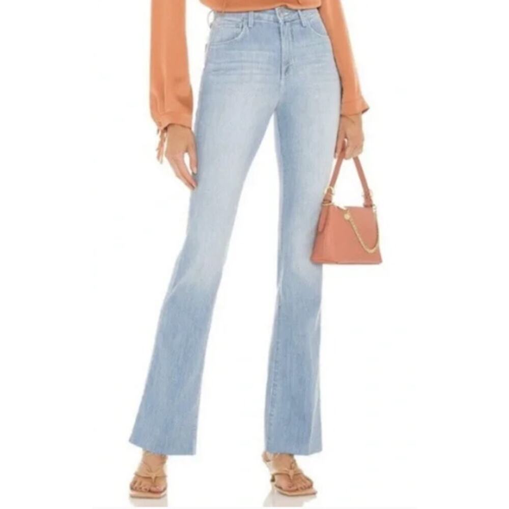 L'Agence‎ Ruth High Rise Straight Raw Hem Jeans - Picture 11 of 11